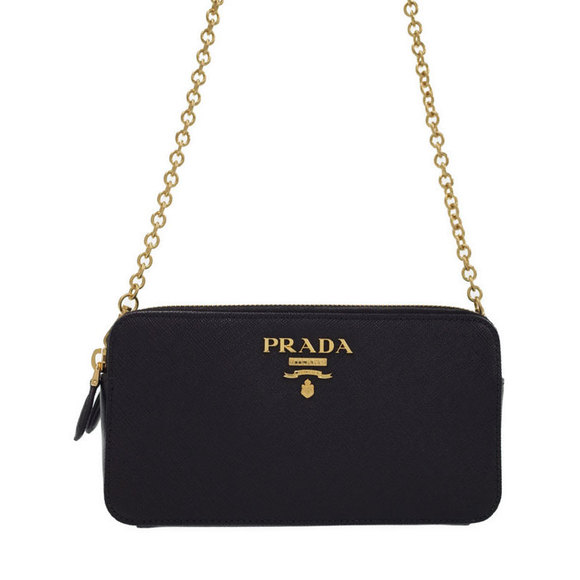 Prada Chain Shoulder Bag Black - Picture 1 of 5